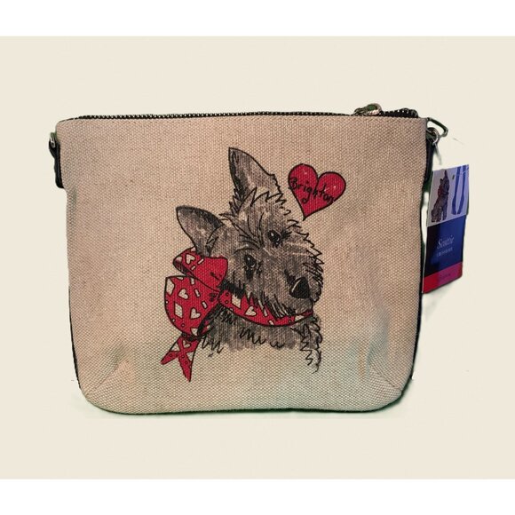 Brighton Scottie Dog Crossbody Bag NWT Retired Canvas Dog Lover Gift Purse - Picture 1 of 5